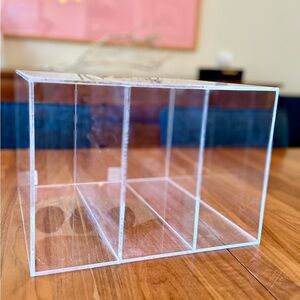 Acrylic 3-Compartment Clutch & Small Purse Organizer